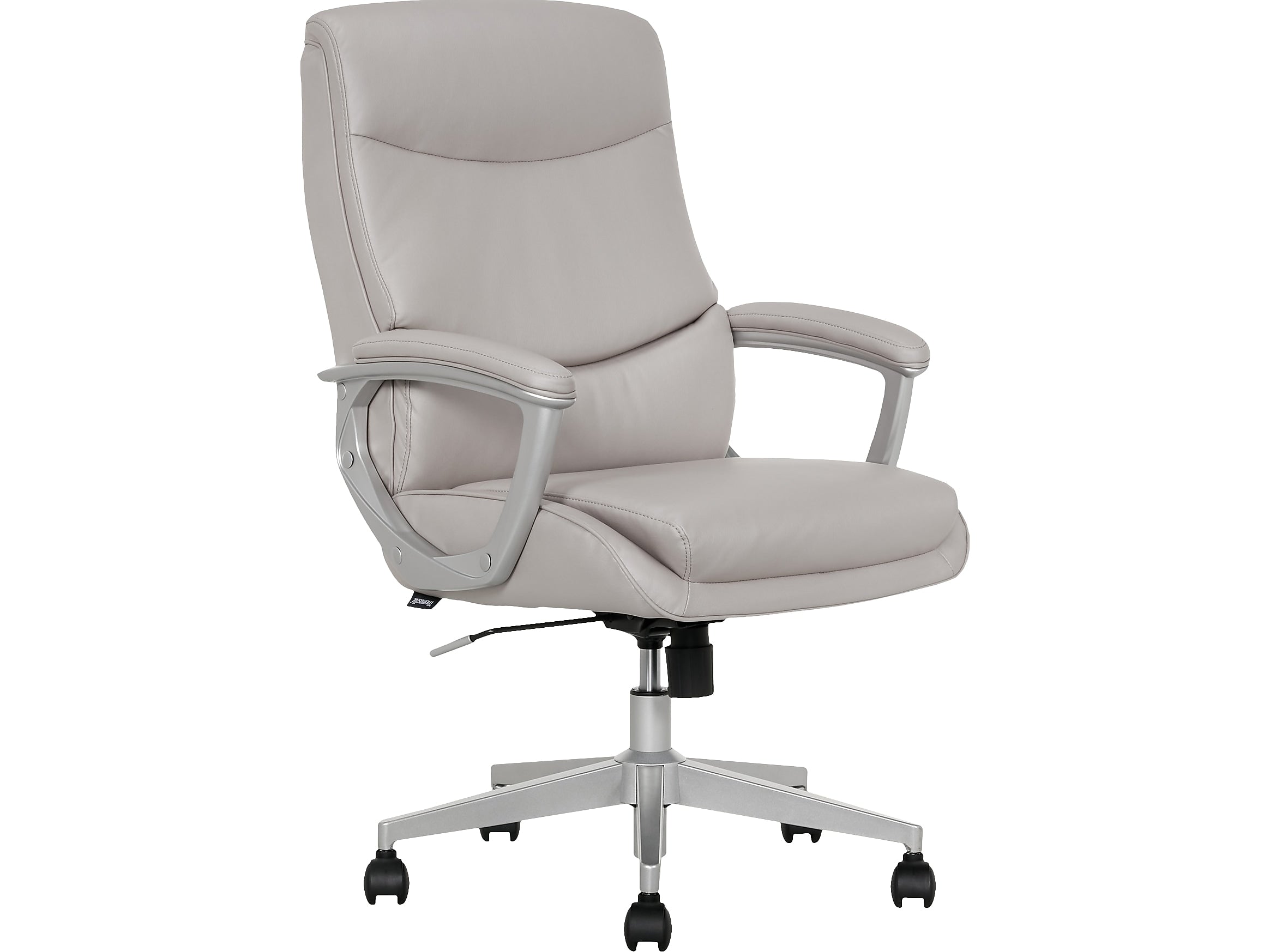 Thomasville Furniture Josephine Ergonomic Bonded Leather Swivel Manager Chair, Gray (60071-LGRY)