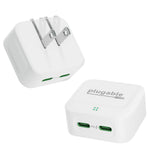 Plugable 40W Dual USB-C Wall Charger, White (PS-40C2W)