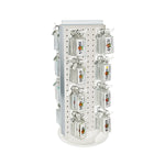Azar Displays 20”H x 8”W Pegboard Counter Display with 16 4" Hooks, White (700508-WHT-4W16)