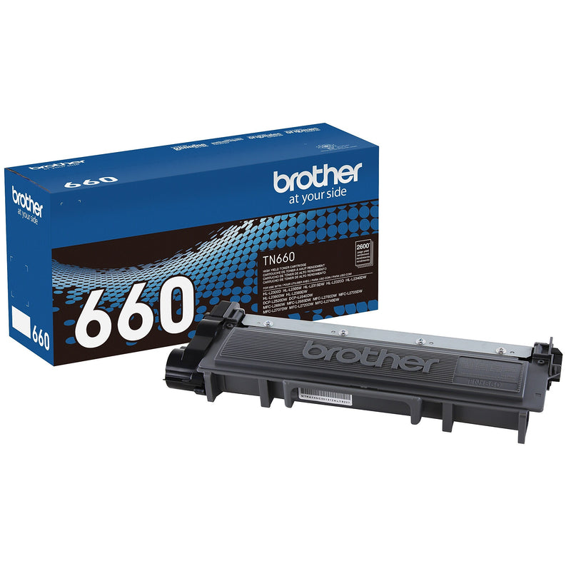 Brother TN-660 Black High Yield Toner Cartridge, Print Up to 2,600 Pages
