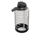 Takeya Tritan Motivational Plastic Water Bottle, 64 oz., Stormy Black (54145)