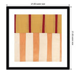 Amanti Art Broken Stripes 3 by Laura Nugent Wood Framed Wall Art Print, 21" x 21" (A42675547358)