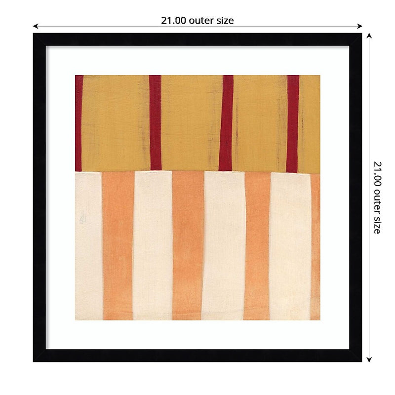 Amanti Art Broken Stripes 3 by Laura Nugent Wood Framed Wall Art Print, 21" x 21" (A42675547358)