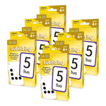 Teacher Created Resources Subitizing Flash Cards, 56/Pack, 6 Packs/Bundle (TCR63000-6)