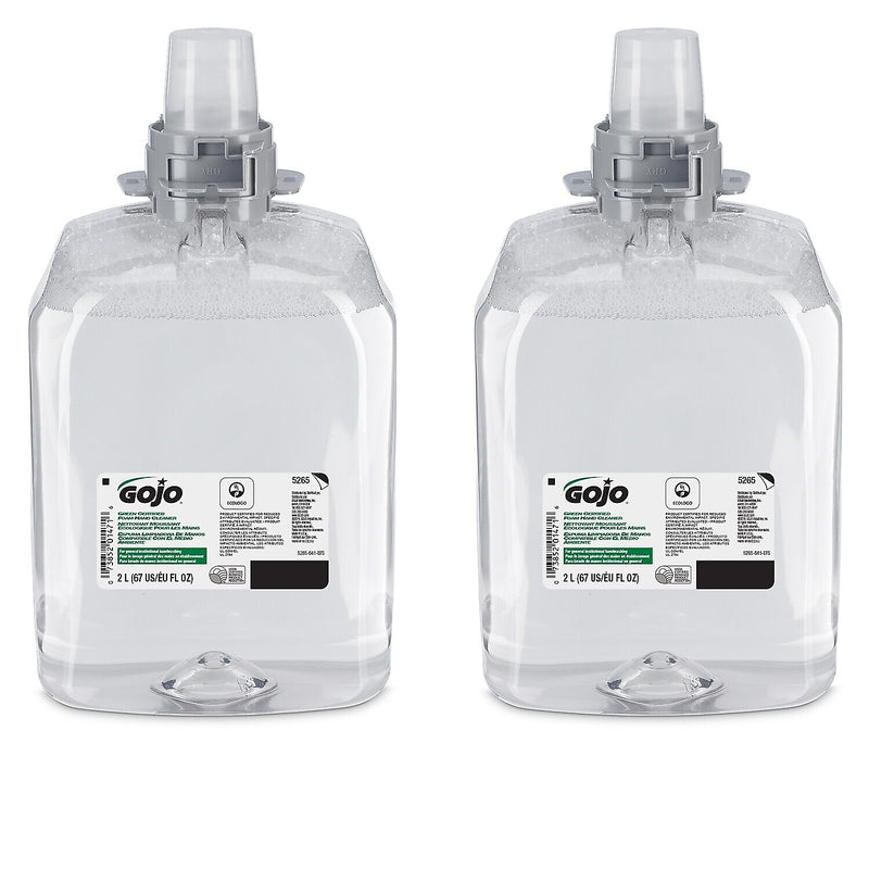 GOJO Green Certified Foaming Hand Soap Refill for FMX 20 Dispenser, 2000 ml., 2/Carton (5265-02)