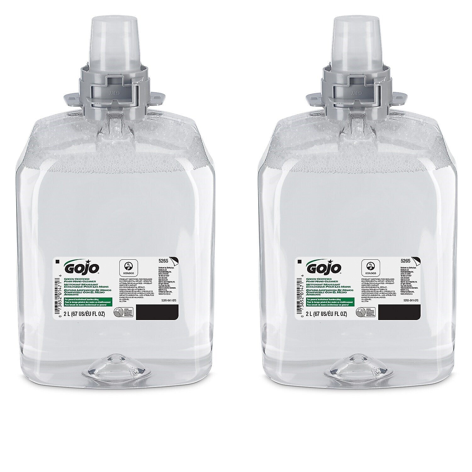 GOJO Green Certified Foaming Hand Soap Refill for FMX 20 Dispenser, 2000 ml., 2/Carton (5265-02)