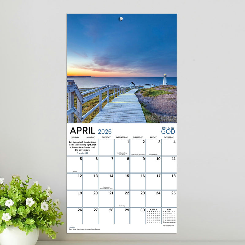 2026 TF Publishing 12" x 17" TF Publishing 7" x 7" Paths to God Mini Calendar 26-2005
