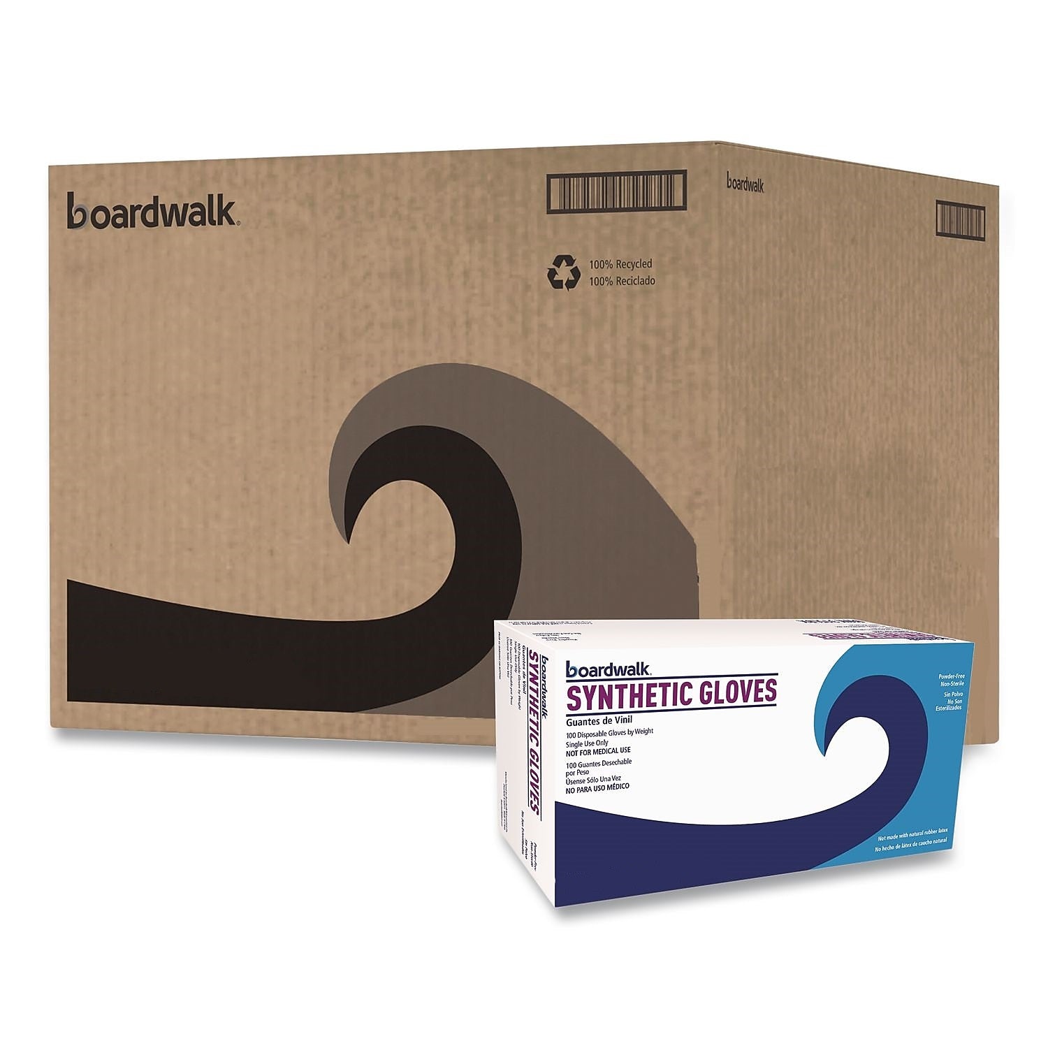 Boardwalk Powder Free Vinyl Food Safe Gloves, Latex Free, Medium, Cream, 100 Gloves/Box, 10 Boxes/Carton (BWK315MCT)