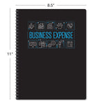 Global Printed Products Business Expense Accounting Journal, 8.5" x 11", Black/Blue, (GPP-0116)