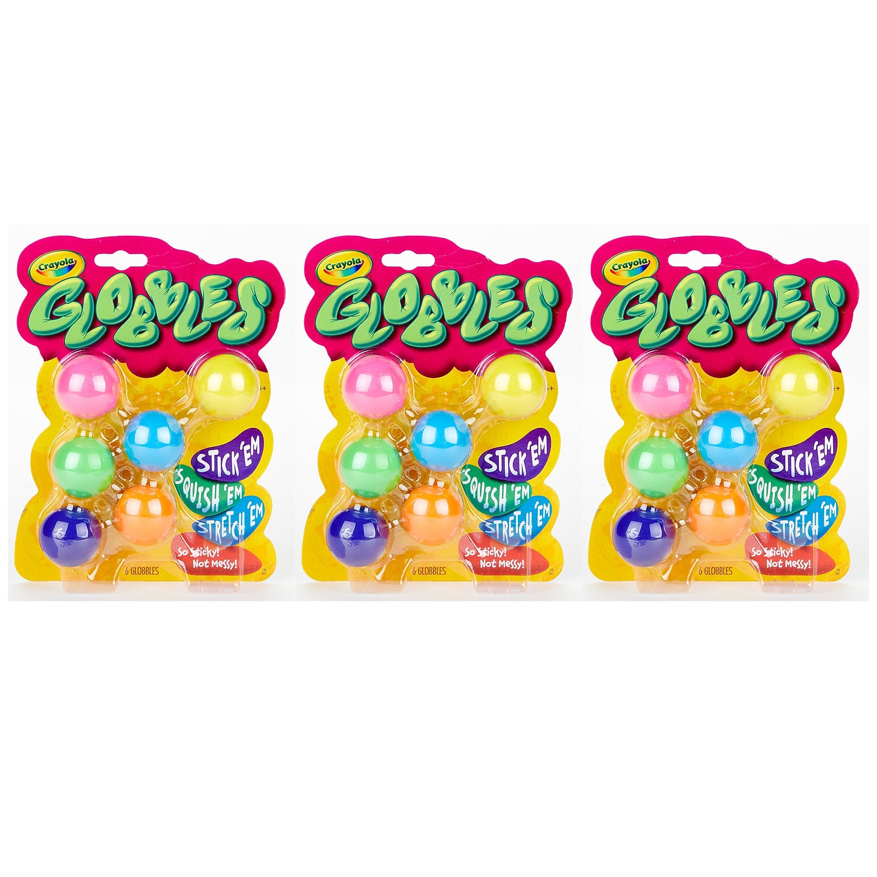 Crayola Globbles Fidget Toy, 6/Pack, 3 Packs/Bundle (BIN747294-3)