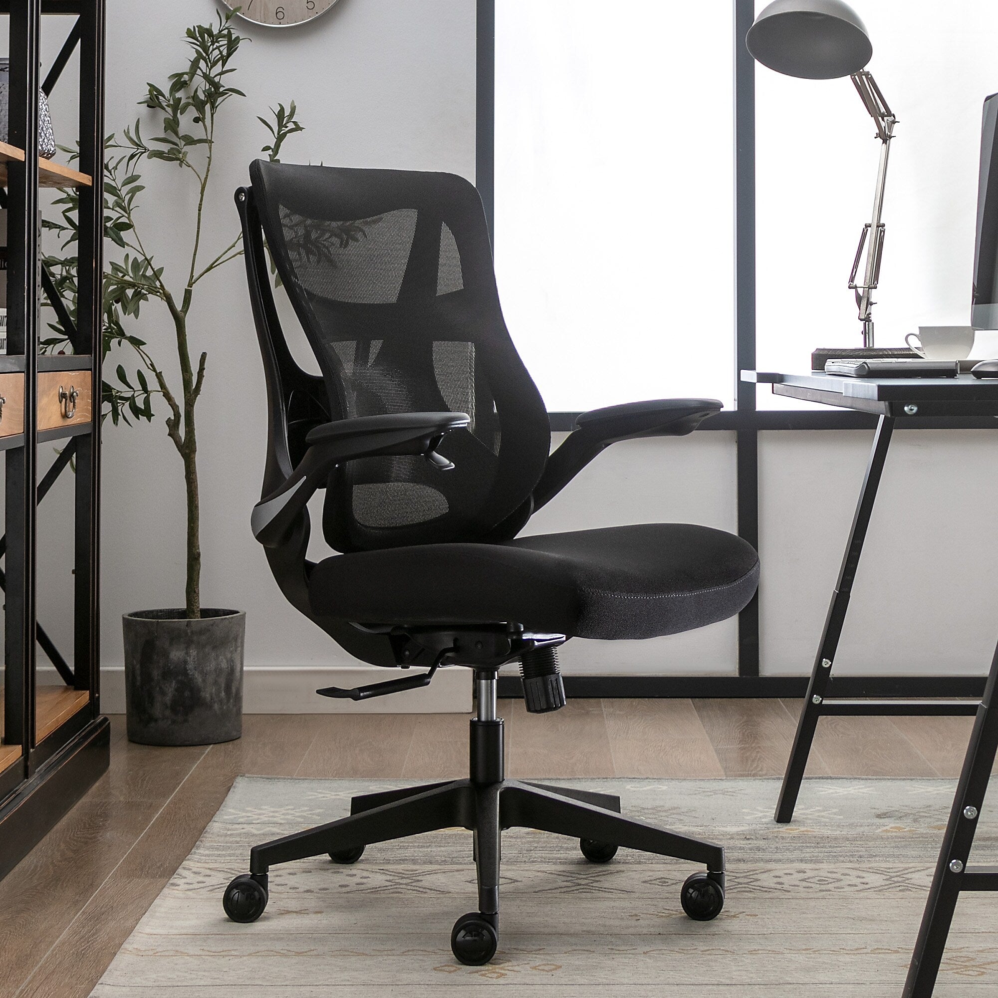 Beautyrest ErgoMax Ergonomic Mesh Swivel Task Chair, Black (60078-BLK)