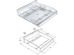 Azar 3.5" x 12" Pegboard 6-Compartment Cosmetic Tray, Clear, 2/Pack (225820-DIVIDER-2PK)