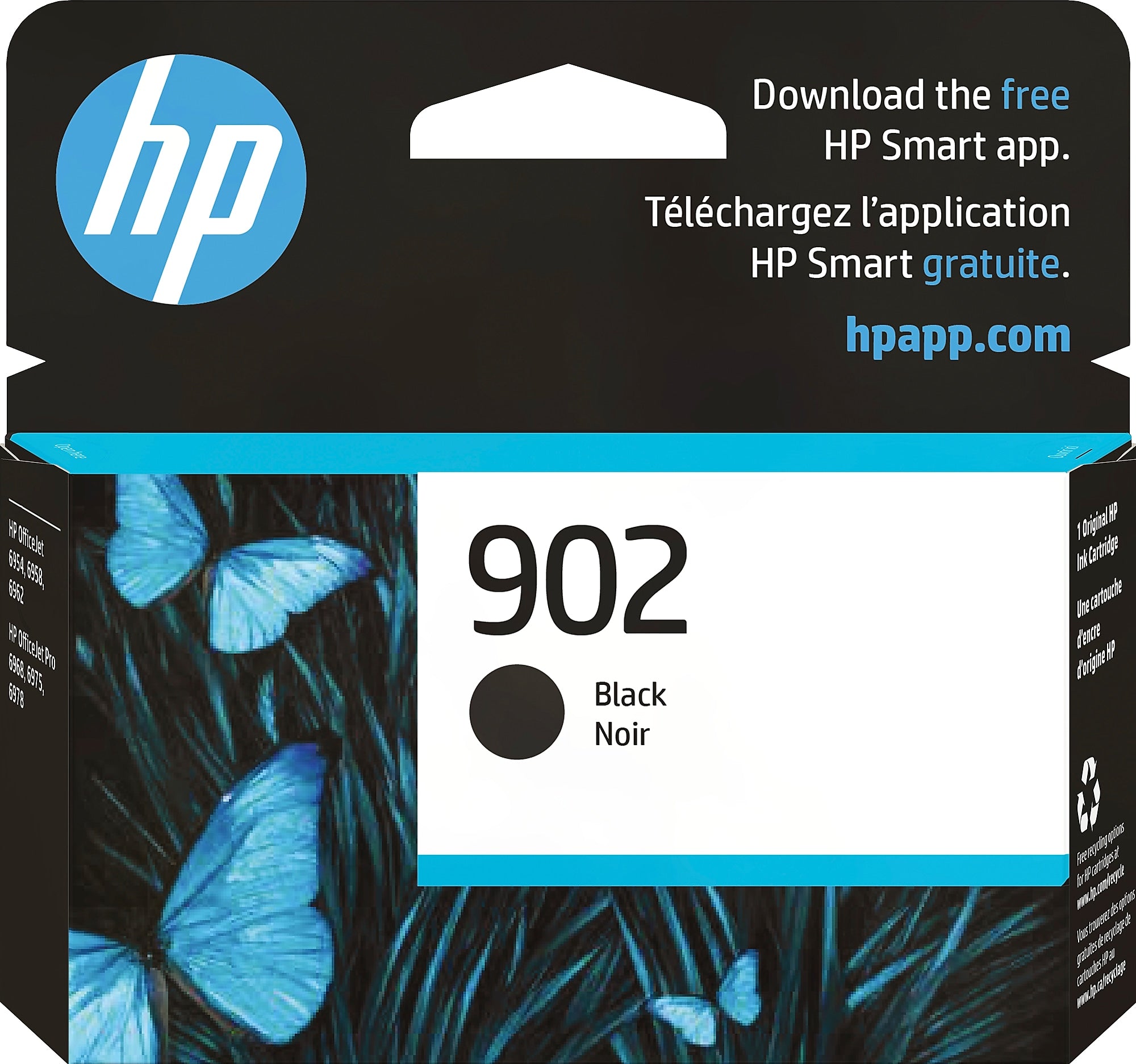 HP 902 Black Standard Yield Ink Cartridge, Prints Up to 300 Pages (T6L98AN#140)