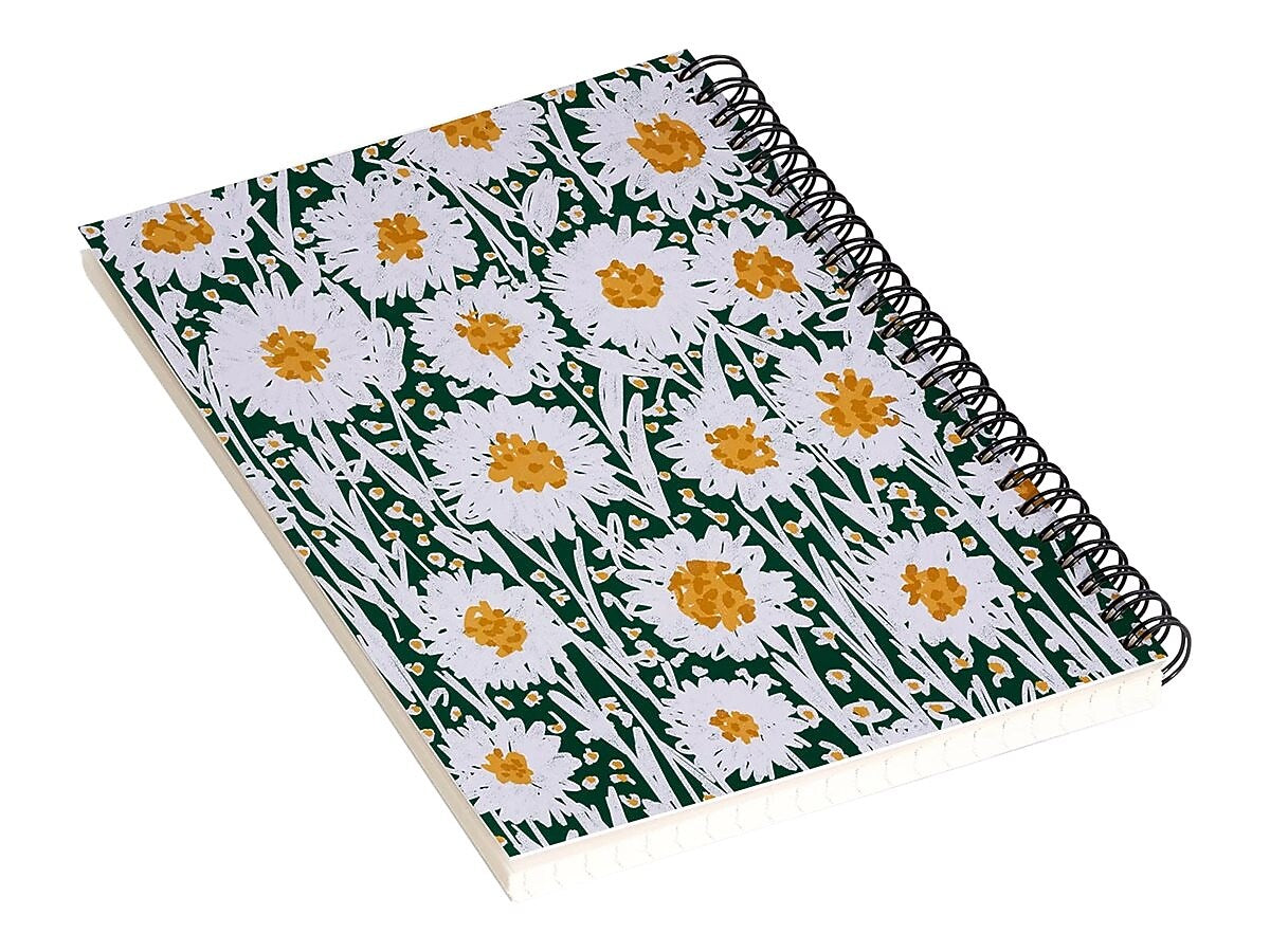 DENY Designs Daisy Pattern by Alisa Galitsyna Professional Notebooks, 5.5" x 8.25", Dotted, 40 Sheets, Multicolor (74701-NOBS01)