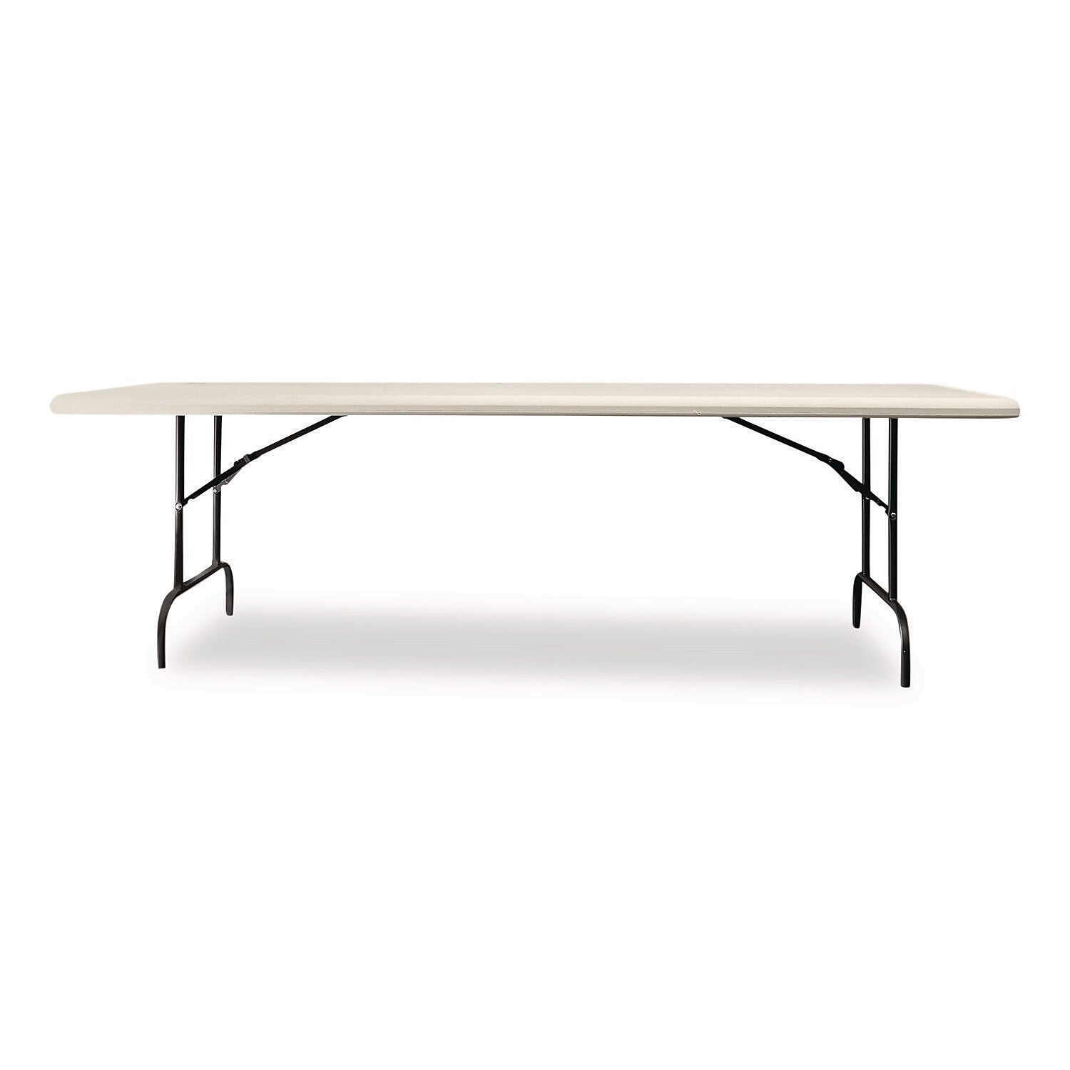 AbilityOne SKILCRAFT 8' x 30" Folding Table, Platinum Gray (7105-01-724-1198)