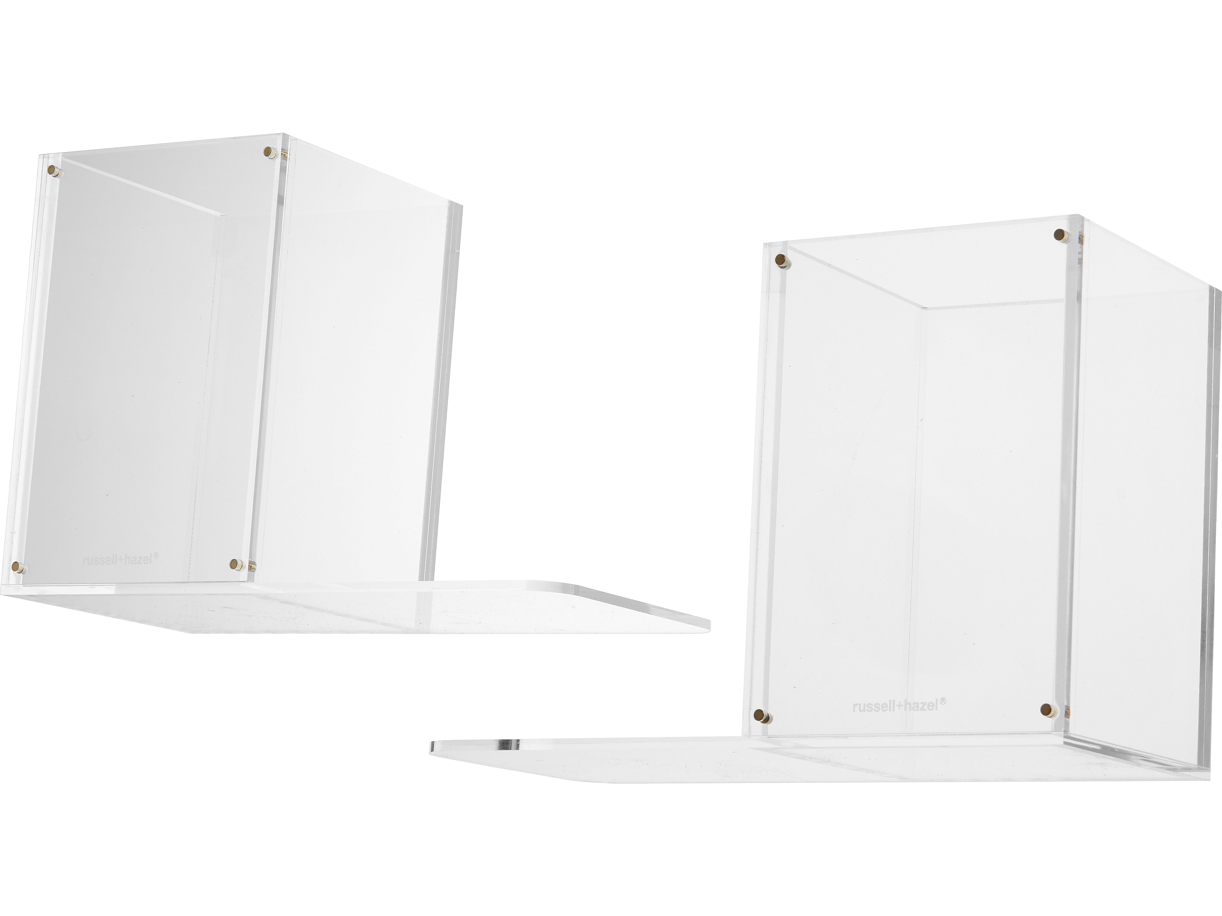 Russell+Hazel Acrylic Bookend, 5.15"H, Clear, 2/Set (49793)