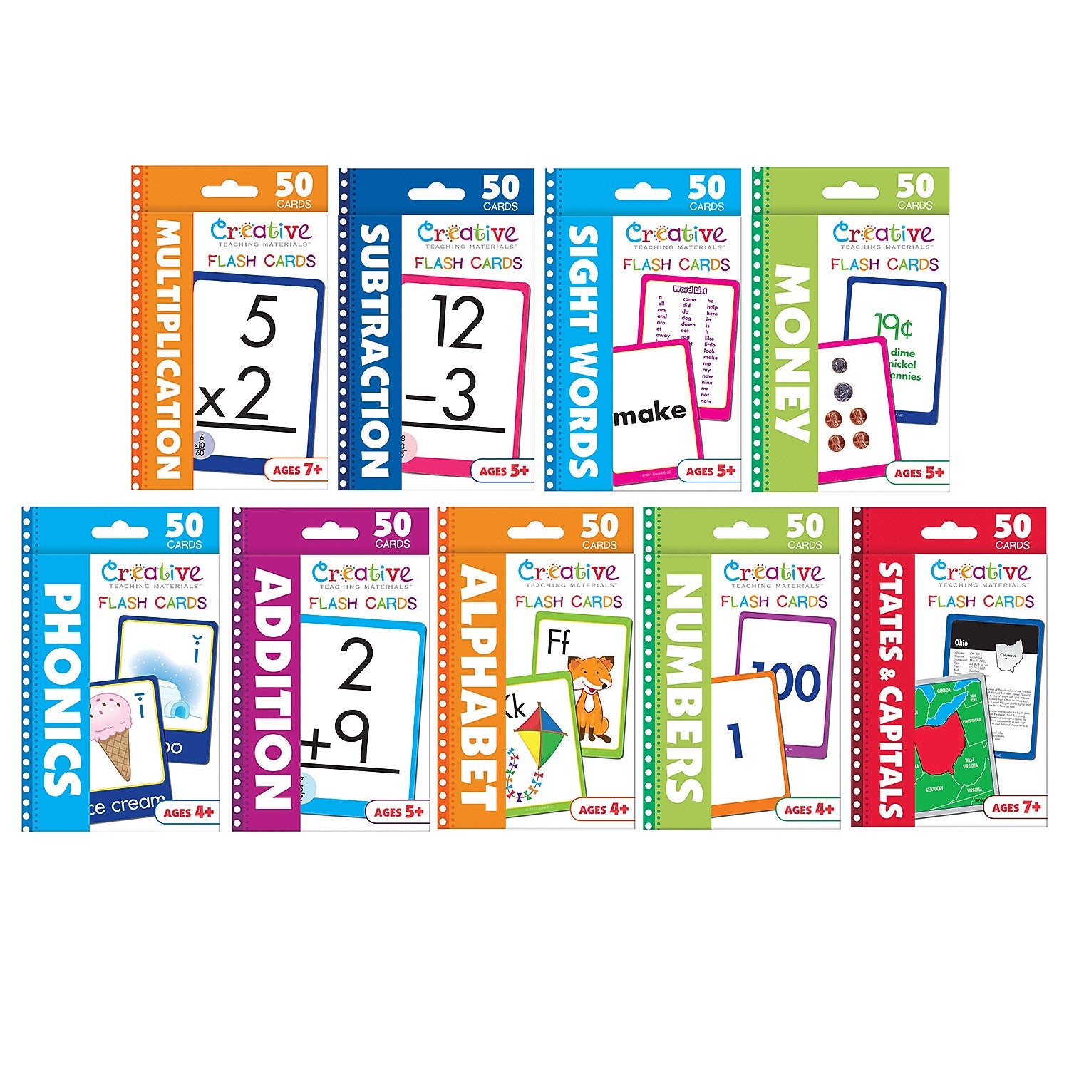 Creative Teaching Ultimate Flashcards Bundle Workbook, 9 Books/Set