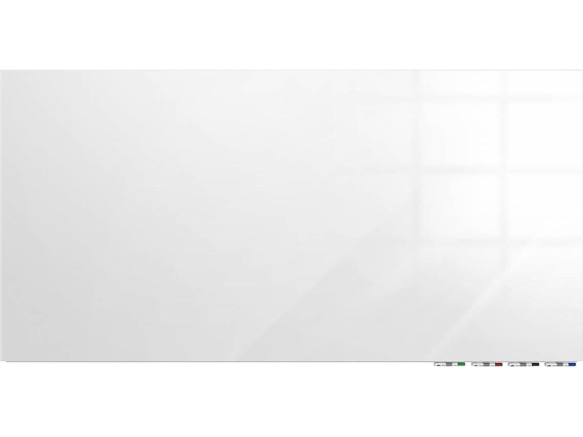 Ghent Aria Glass Dry-Erase Magnetic Whiteboard, 4' x 10' (ARIASM410WH)