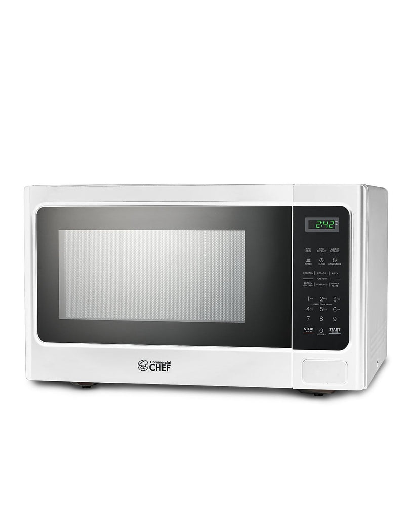 Commercial Chef 1.3 Cu. Ft. Countertop Microwave, White (CHM13MW6)