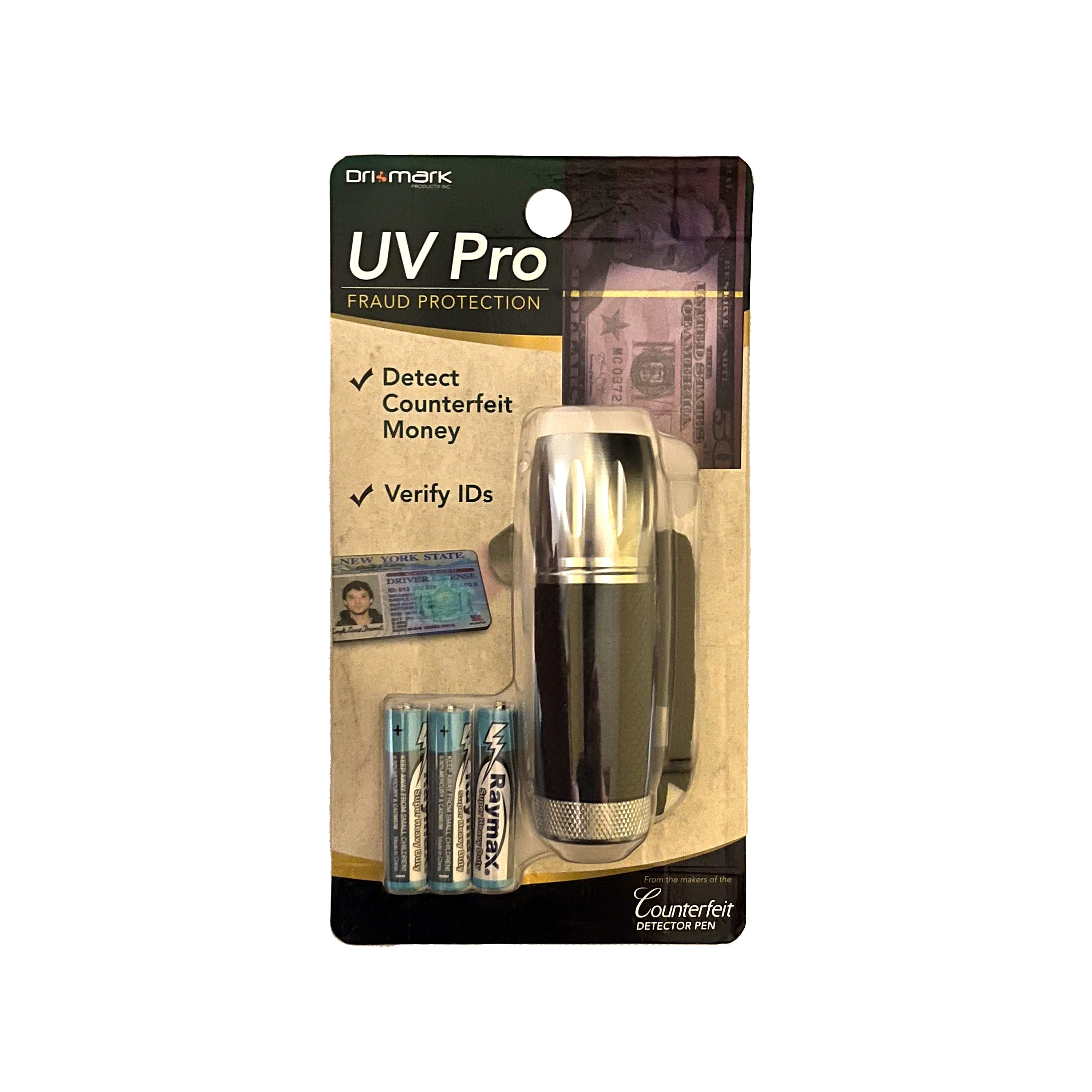Dri Mark UV Pro Counterfeit Detection Flashlight (UVPROPLUS-B)