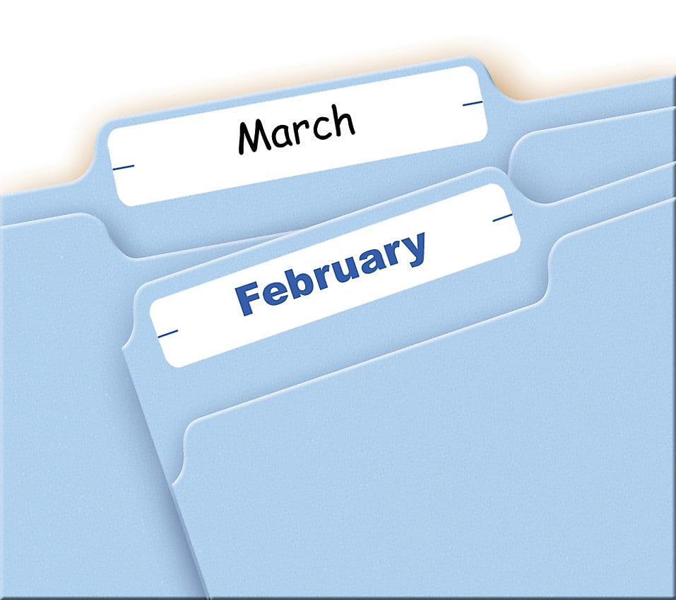 Avery Easy Peel Laser/Inkjet File Folder Labels, 2/3" x 3-7/16", White, 252 Labels/Pack (5202)