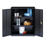 OIF 42"H Steel Storage Cabinet with 3 Shelves, Black (CM4218BK)