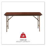 Alera Wood Folding Table, Rectangular, 59.88w x 17.75d x 29.13h, Mahogany (ALEFT726018MY)