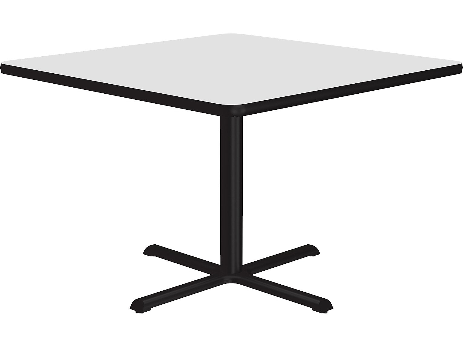 Correll Square-Shaped Dry-Erase Markerboard Cafe Table, 42" x 42", Frosty White/Black (BXT42DES-80)