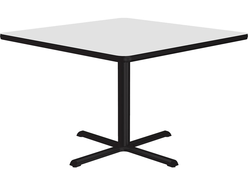Correll Square-Shaped Dry-Erase Markerboard Cafe Table, 42" x 42", Frosty White/Black (BXT42DES-80)