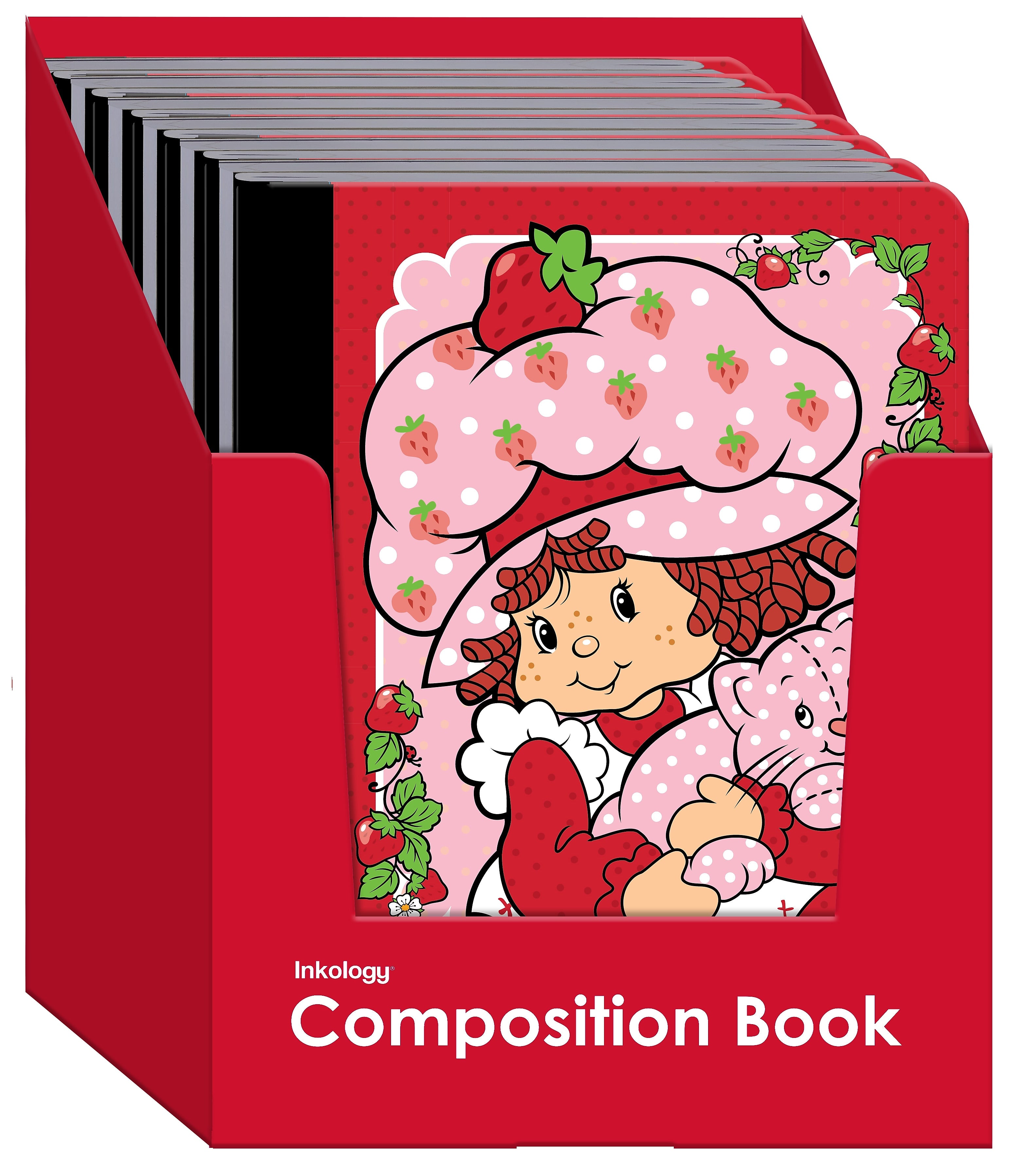 Inkology Strawberry Shortcake 1-Subject Composition Notebooks, College Ruled, 100 Sheets, Assorted Colors (INK-46796-12PDQ)