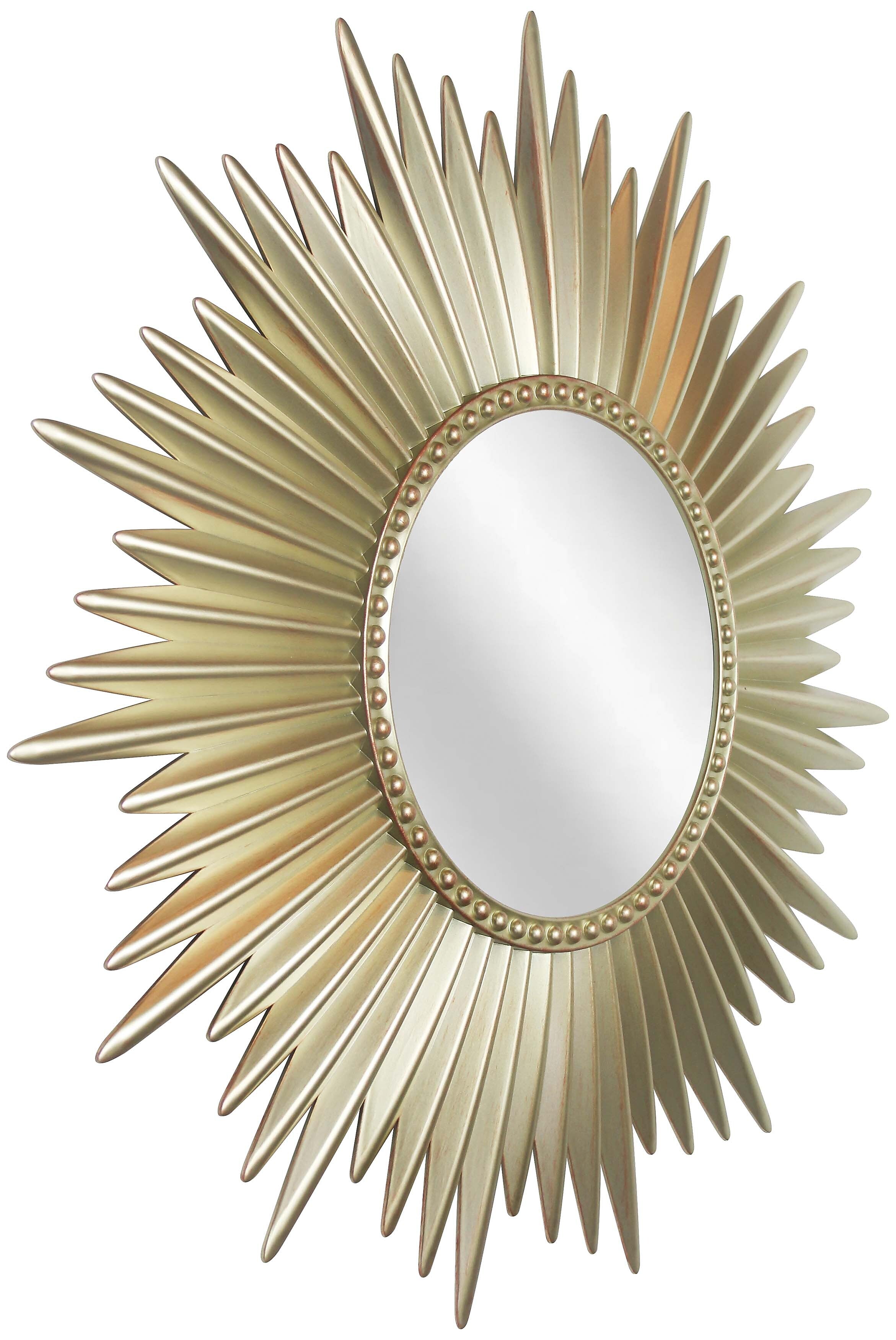 Infinity Instruments Sunburst Gold Plastic Framed Wall Mirror, 24" (20260GD-MR)