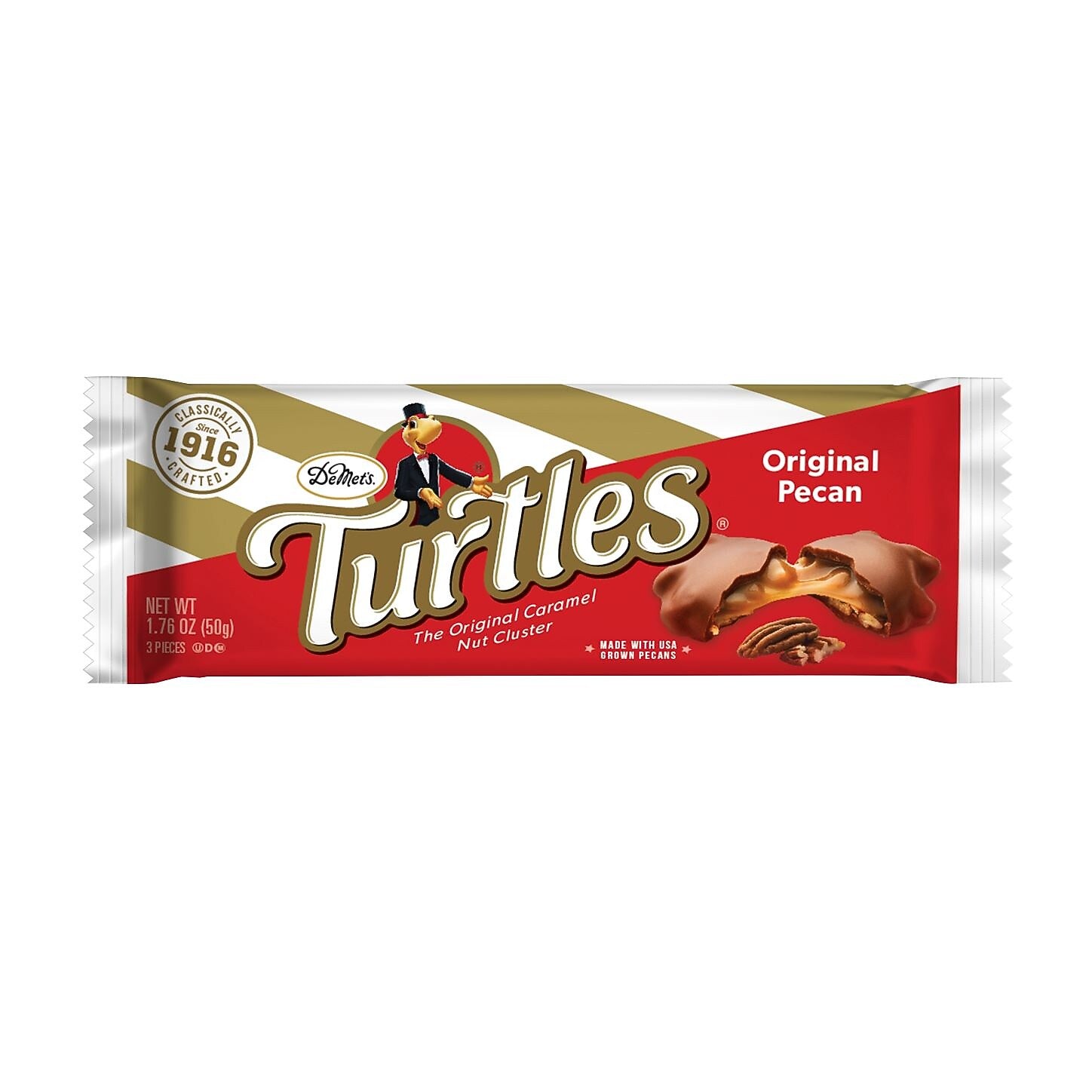 Turtles Original Chocolate covered Pecans Milk Chocolate Candy Bar, 1.76 oz., 24/Box (DCC501)