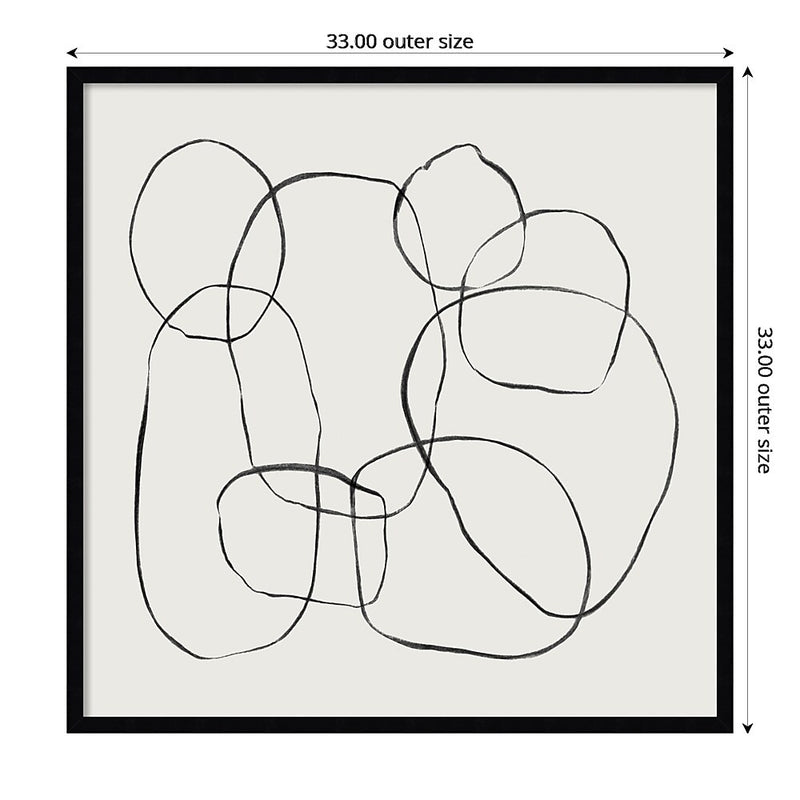 Amanti Art Dancing Circles by Teju Reval Wood Framed Wall Art Print, 33" x 33" (A42677159761)