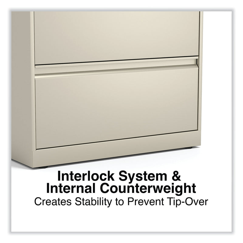 Alera 2-Drawer Lateral File Cabinet, Letter/Legal Size, Lockable, 28"H x 30"W x 18.63"D, Putty (ALEHLF3029PY)