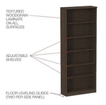 Alera Valencia Series Bookcase, Six-Shelf, 31 3/4w X 14d X 80 3/8h, Espresso (ALEVA638232ES)