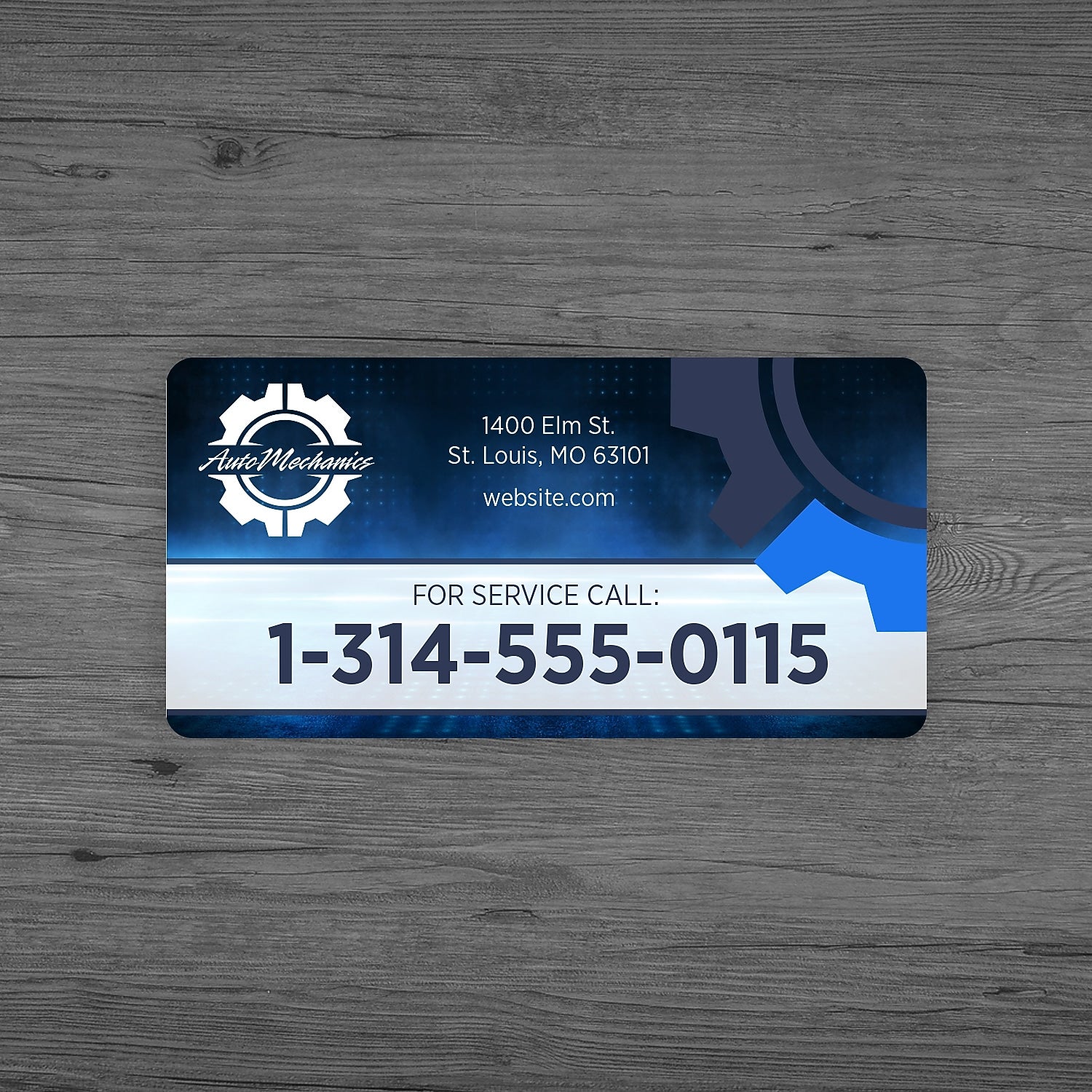 Full Color Advertising Label, Rectangle, 1-1/2" x 3", white gloss, Qty 1000
