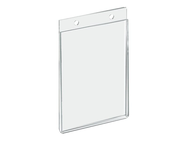 Azar Sign Holder, 4" x 6.75", Vertical, Wall Mounted, Clear, Acrylic, 10/Pack (162732)