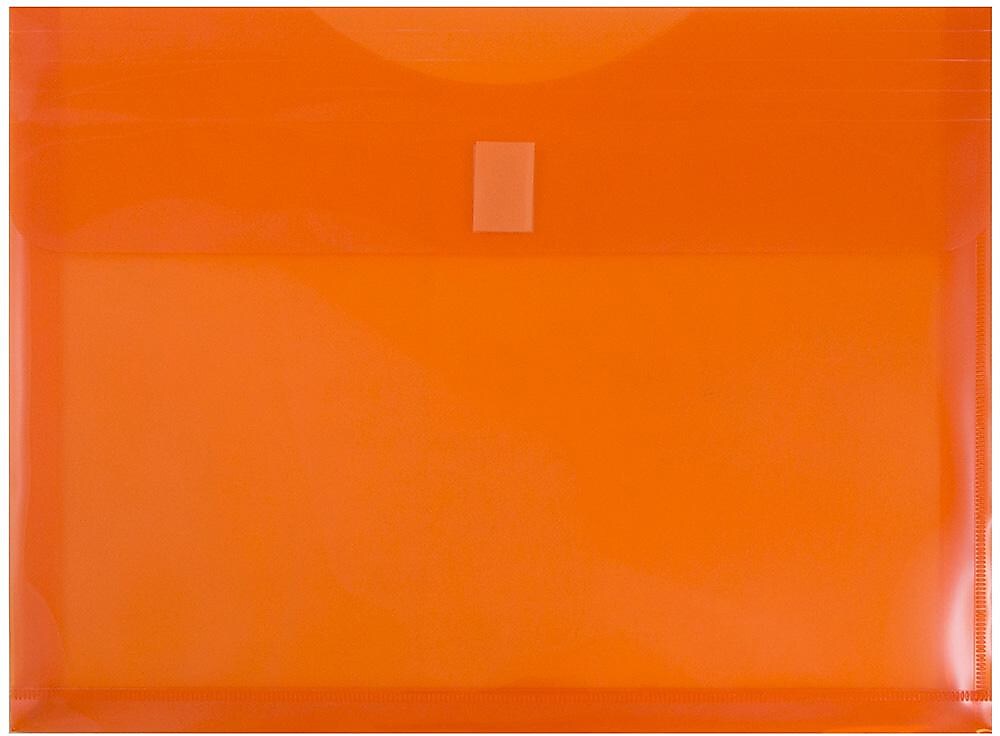 JAM Paper Premium Plastic Document File, Letter, Orange, 3/Pack (218V1ORX3)