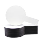 Flipside Dry Erase Paddle, 9 x 5, White Surface, 12/Pack