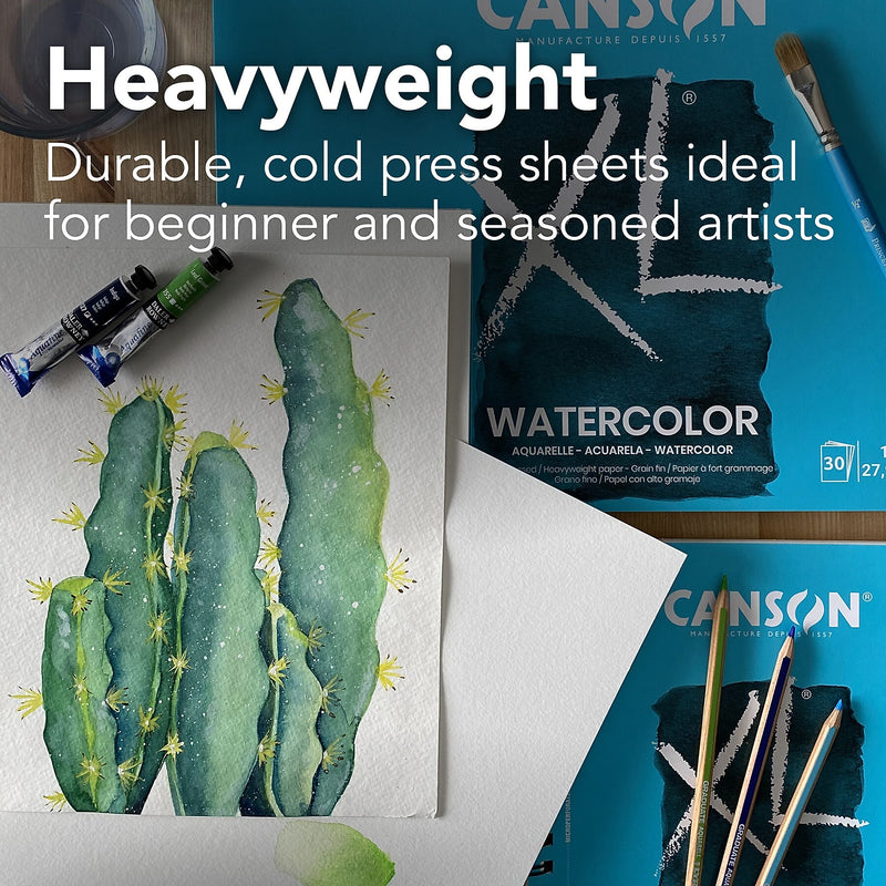 Canson XL Series Watercolor Paper, 18.25" x 24.25", White, 100 Sheets/Box (MCXC100511153)