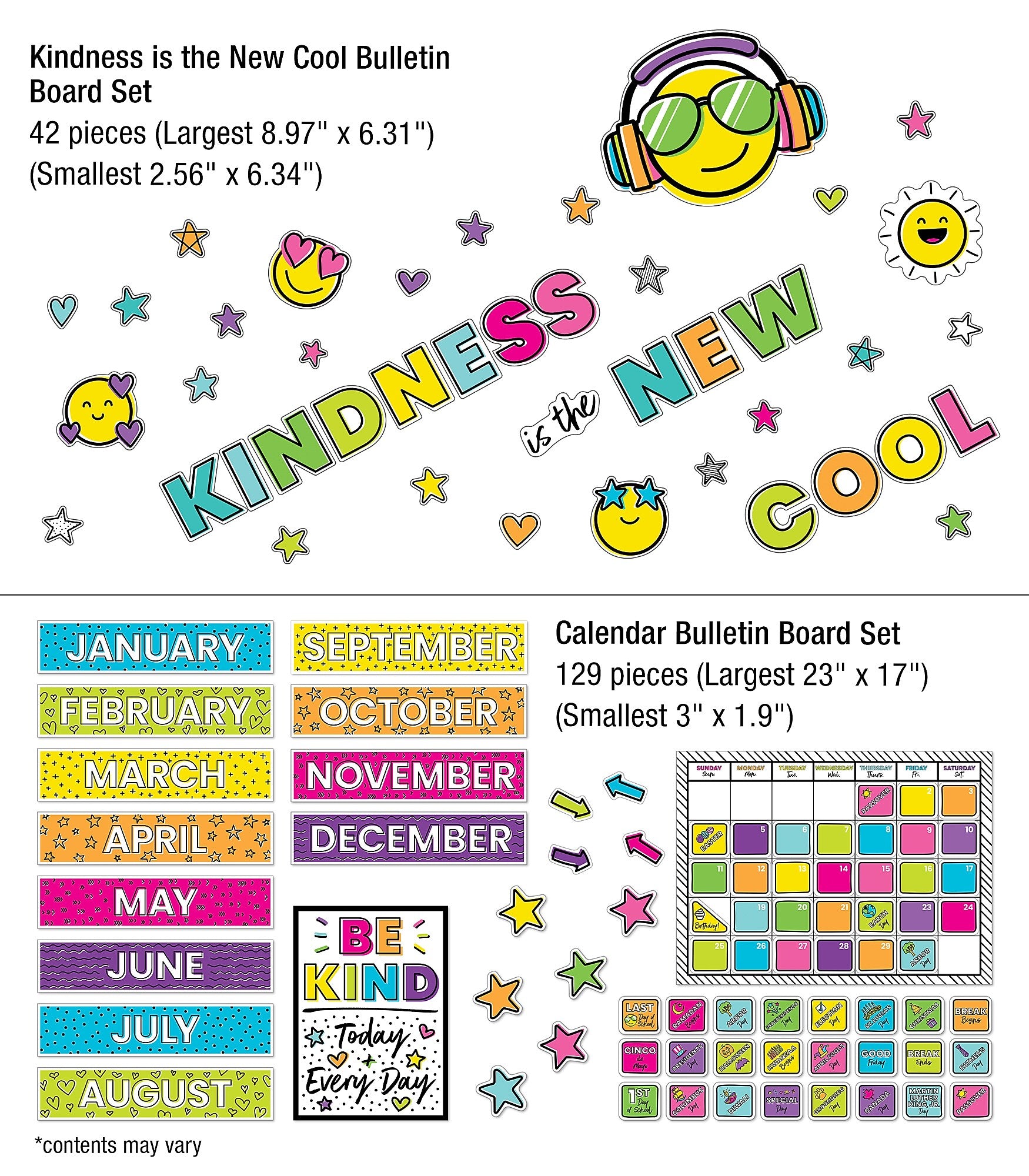 Carson Dellosa Kind Vibes Classroom Decor Bundle, 445/Pack (145223)