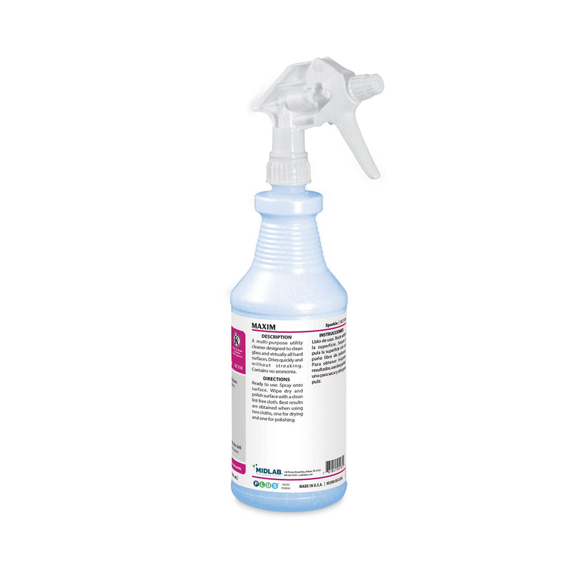 Maxim RTU Sparkle Glass Cleaner, Safe-to-Ship, 32 oz Bottle, 6/Carton (MLB05180086)