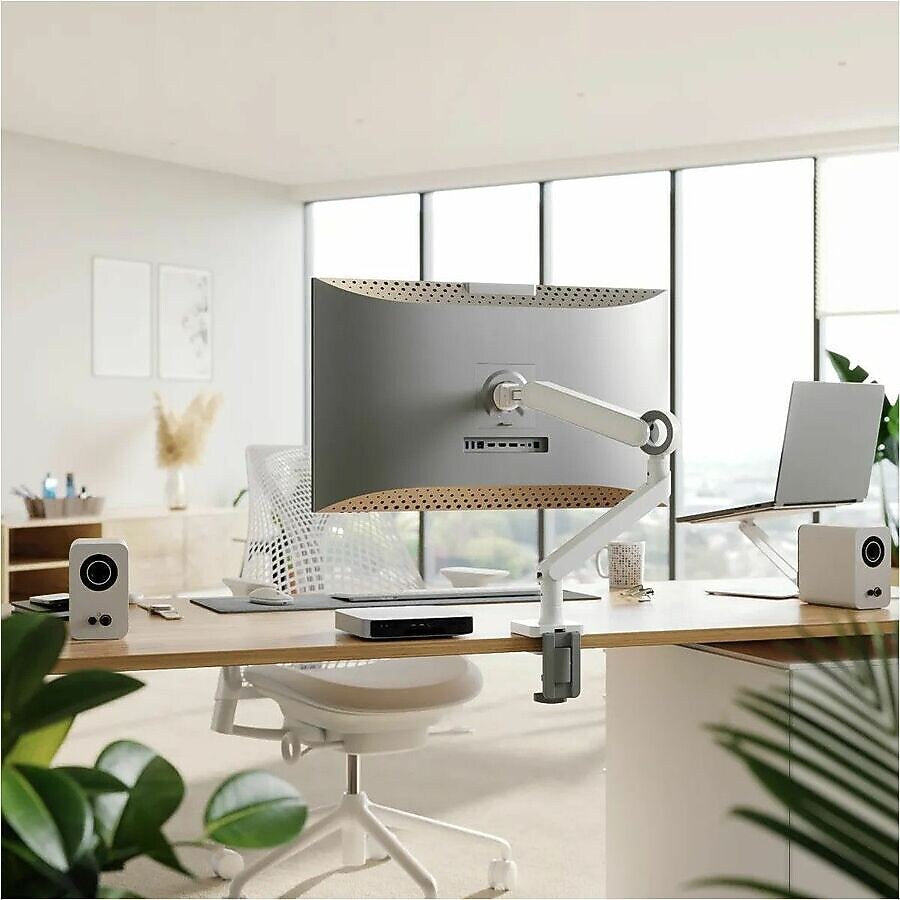 ALOGIC Glide Adjustable Single Arm, Up to 35" Monitor, White (C32GMA1)