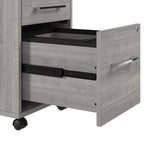 Bush Business Furniture Hustle 60"W L Shaped Computer Desk with 3 Drawer Mobile File Cabinet, Platinum Gray (HUS006PG)