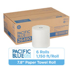 Pacific Blue Ultra Hardwound Paper Towels, 1-Ply, 6 Rolls/Carton (26490)