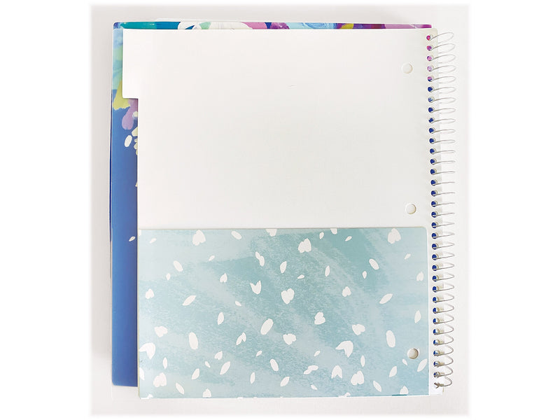 Carolina Pad Silver Lining 5-Subject Notebook, 9.75" x 11", College-Ruled, 150 Sheets, Assorted Colors (17504)