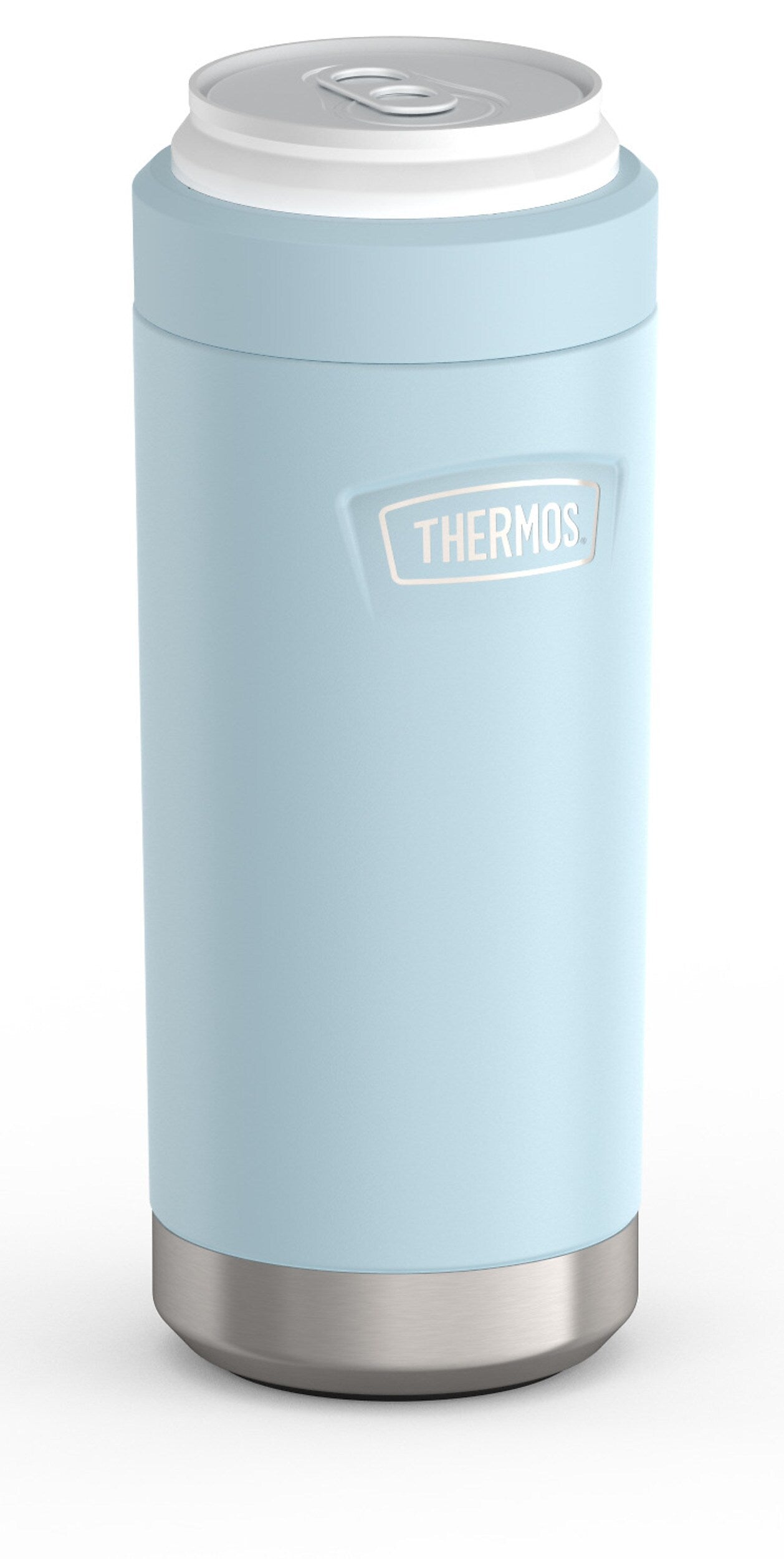 Thermos Icon Stainless Steel Vacuum Insulated Slim Can Insulator, 12 oz., Glacier (EAIS1512GC4)