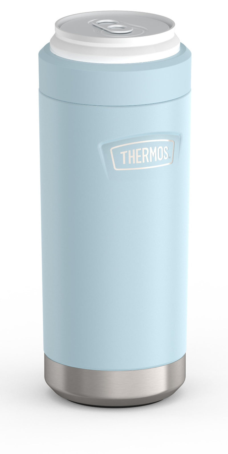 Thermos Icon Stainless Steel Vacuum Insulated Slim Can Insulator, 12 oz., Glacier (EAIS1512GC4)