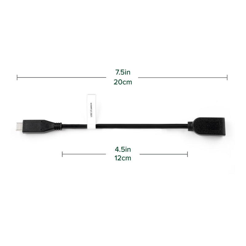 Plugable 6" USB-C to USB-A, Male to Female, Black (USBC-AF3)