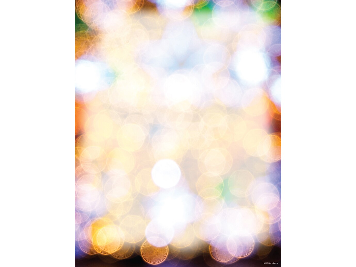 Great Papers Party Lights Holiday Letterhead, Multicolor, 50/Pack (2023044)